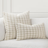 TW Sari Beige Natural/Ivory 26x26 Throw Pillow (Set of 2) by Classic Home at Eve Furniture