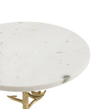 Tweety Bird White/Gold Accent Table by Crestview at Eve Furniture