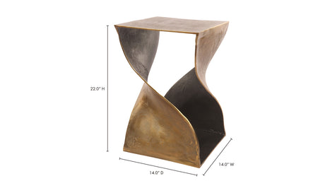 Twist Accent Table Brass by Moe's Home at Eve Furniture