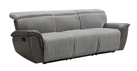 Twist Grey 3-Piece Reclining Living Room Set by New Era Innovations at Eve Furniture