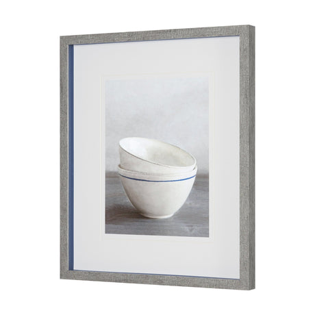 Two Artisan Bowls by Mark Chandon a Framed Art Print Matted under Glass by Mercana at Eve Furniture