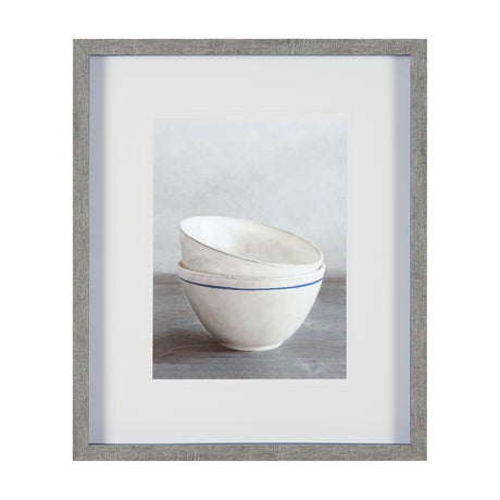 Two Artisan Bowls by Mark Chandon a Framed Art Print Matted under Glass by Mercana at Eve Furniture