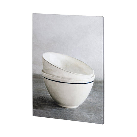 Two Artisan Bowls by Mercana Studio a Hand Embellished Textured Canvas by Mercana at Eve Furniture