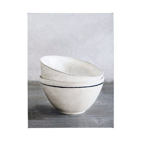 Two Artisan Bowls by Mercana Studio a Hand Embellished Textured Canvas by Mercana at Eve Furniture