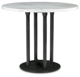 Centiar White/Gray Counter Height Dining Table and 4 Barstools