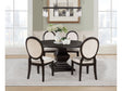 Twyla Dark Cocoa 5-piece Round Wood Dining Room Table Set by Coaster at Eve Furniture
