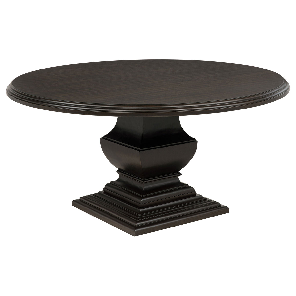 Twyla Dark Cocoa 60-inch Round Wood Dining Room Table by Coaster at Eve Furniture