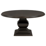 Twyla Dark Cocoa 60-inch Round Wood Dining Room Table by Coaster at Eve Furniture
