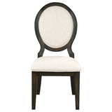Twyla Dark Cocoa 7-Piece Round Wood Dining Room Set by Coaster at Eve Furniture