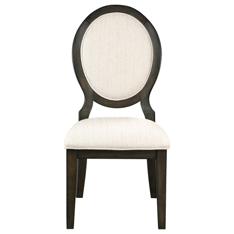 Twyla Dark Cocoa 7-Piece Round Wood Dining Room Set by Coaster at Eve Furniture