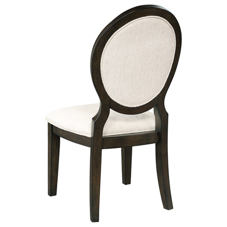 Twyla Dark Cocoa 7-Piece Round Wood Dining Room Set by Coaster at Eve Furniture