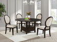 Twyla Dark Cocoa 7-Piece Round Wood Dining Room Set by Coaster at Eve Furniture