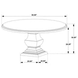 Twyla Dark Cocoa 7-piece Round Wood Dining Room Table Set by Coaster at Eve Furniture