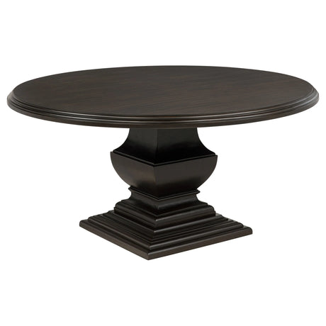 Twyla Dark Cocoa 7-piece Round Wood Dining Room Table Set by Coaster at Eve Furniture