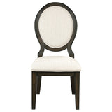 Twyla Dark Cocoa 7-piece Round Wood Dining Room Table Set by Coaster at Eve Furniture