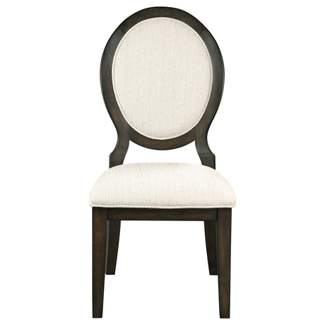 Twyla Dark Cocoa 7-piece Round Wood Dining Room Table Set by Coaster at Eve Furniture