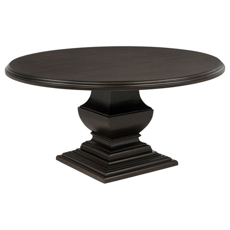 Twyla Dark Cocoa 7-piece Round Wood Dining Room Table Set by Coaster at Eve Furniture