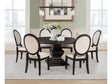 Twyla Dark Cocoa 7-piece Round Wood Dining Room Table Set by Coaster at Eve Furniture