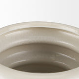 Twyla Short Cream Glazed Floor Vase by Mercana at Eve Furniture