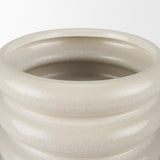 Twyla Short Cream Glazed Floor Vase by Mercana at Eve Furniture
