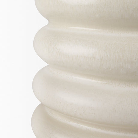Twyla Short Cream Glazed Floor Vase by Mercana at Eve Furniture
