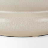 Twyla Short Cream Glazed Ring Pot by Mercana at Eve Furniture