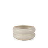 Twyla Short Cream Glazed Ring Pot by Mercana at Eve Furniture