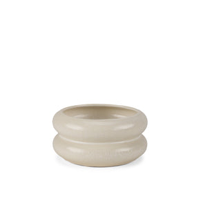 Twyla Short Cream Glazed Ring Pot by Mercana at Eve Furniture