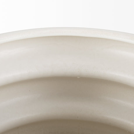Twyla Tall Cream Glazed Floor Ceramic Vase by Mercana at Eve Furniture