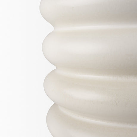 Twyla Tall Cream Glazed Floor Ceramic Vase by Mercana at Eve Furniture