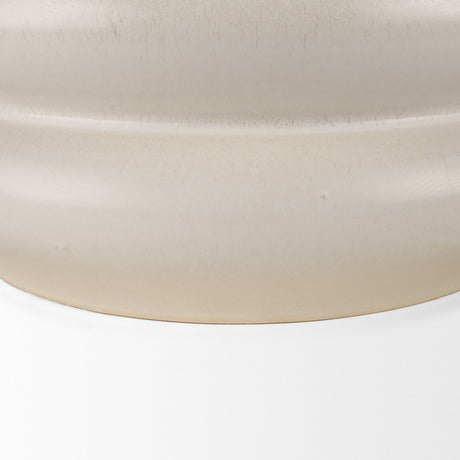 Twyla Tall Cream Glazed Floor Ceramic Vase by Mercana at Eve Furniture