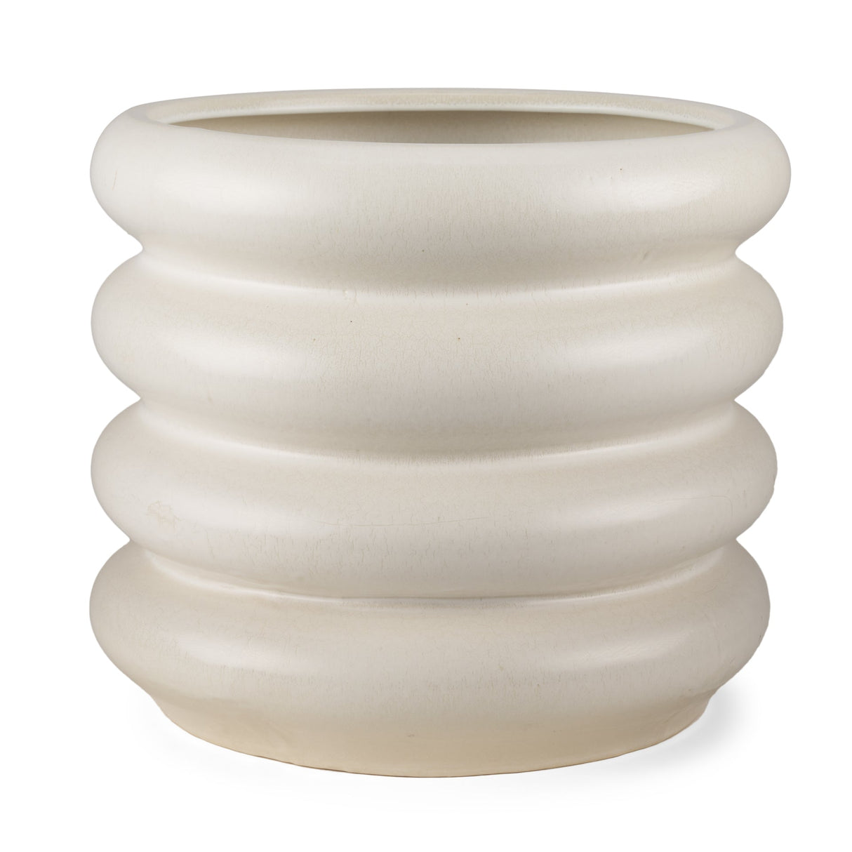 Twyla Tall Cream Glazed Floor Ceramic Vase by Mercana at Eve Furniture