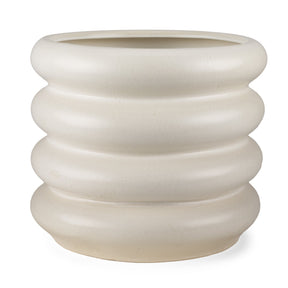 Twyla Tall Cream Glazed Floor Ceramic Vase by Mercana at Eve Furniture
