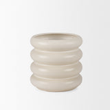 Twyla Tall Cream Glazed Ring Pot by Mercana at Eve Furniture
