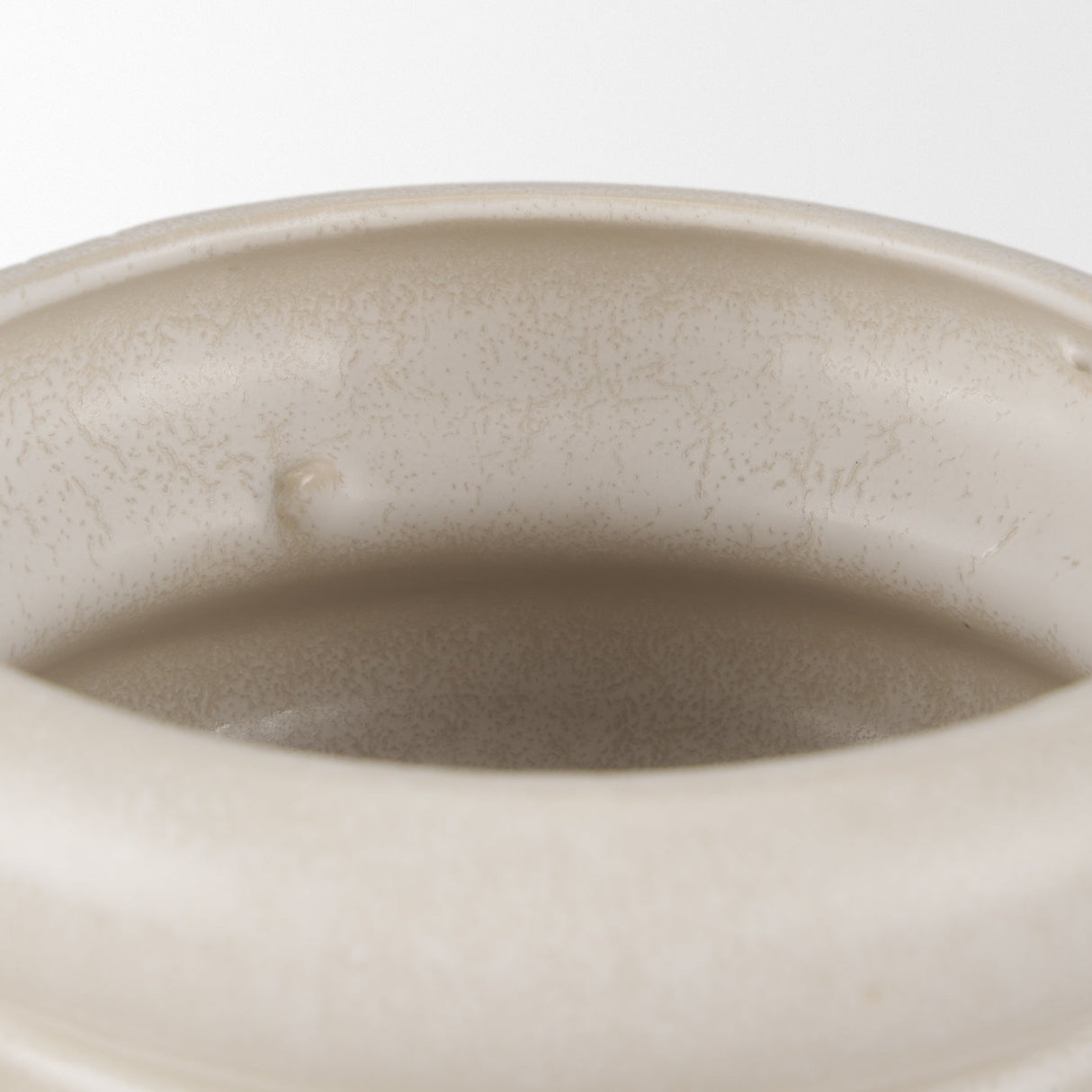 Twyla Tall Cream Glazed Ring Pot by Mercana at Eve Furniture