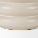 Twyla Tall Cream Glazed Ring Pot by Mercana at Eve Furniture