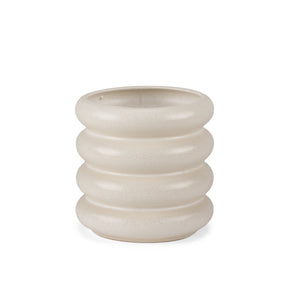 Twyla Tall Cream Glazed Ring Pot by Mercana at Eve Furniture