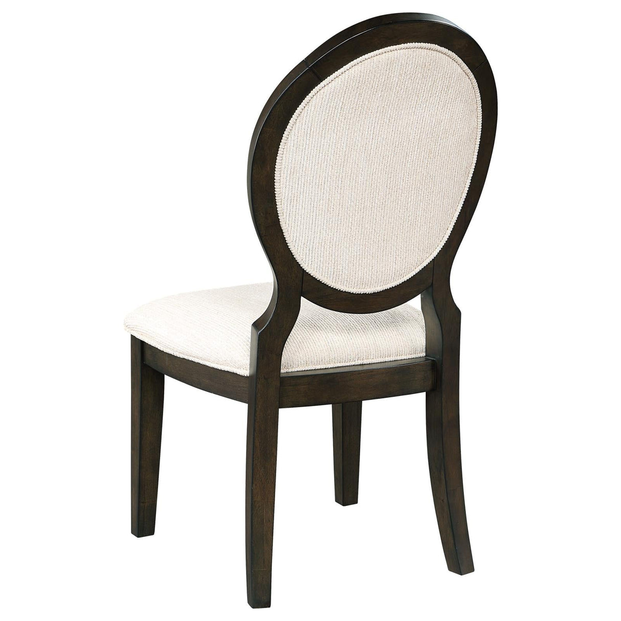 Twyla Upholstered Dining Chairs with Oval Back (Set of 2) Cream/Dark Cocoa