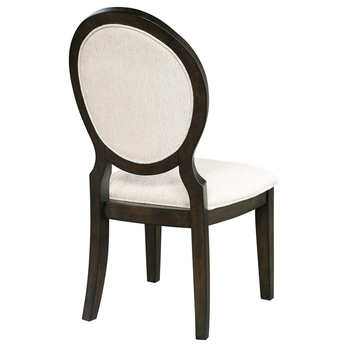 Twyla Upholstered Dining Chairs with Oval Back (Set of 2) Cream/Dark Cocoa