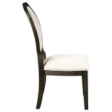 Twyla Upholstered Dining Chairs with Oval Back (Set of 2) Cream/Dark Cocoa