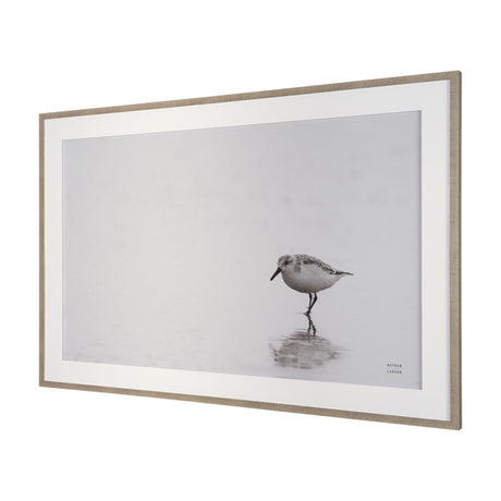 Tybee Island Sanderling by Nathan Larson a Hand Embellished Framed Photo Print under Glass by Mercana at Eve Furniture