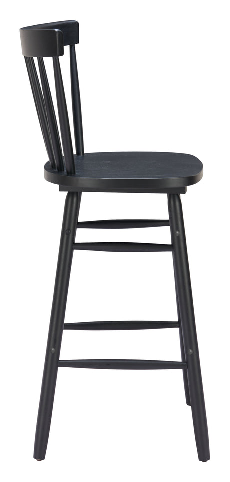 Tyce Black Barstool (Set of 2) by Zuomod at Eve Furniture