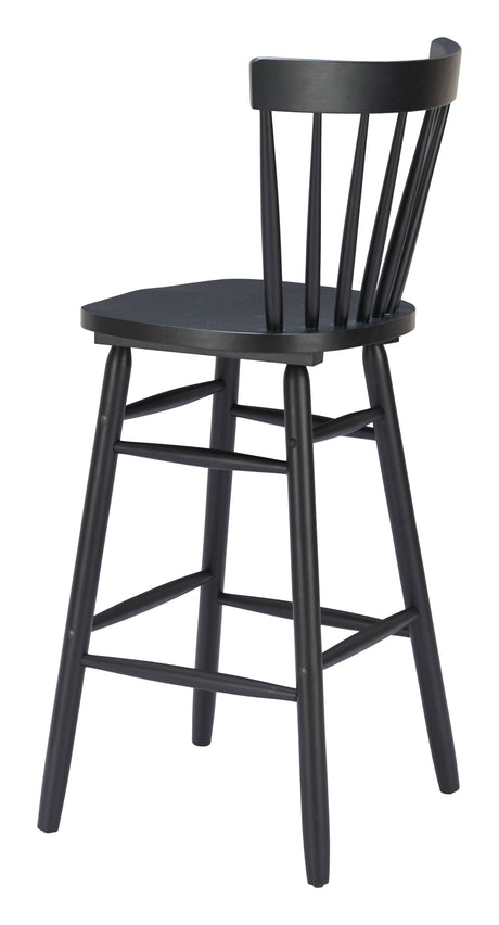 Tyce Black Barstool (Set of 2) by Zuomod at Eve Furniture