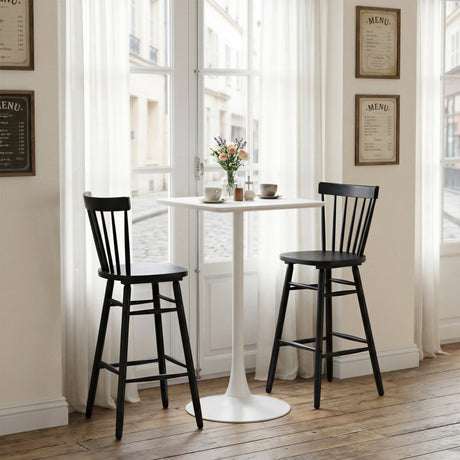 Tyce Black Barstool (Set of 2) by Zuomod at Eve Furniture