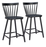 Tyce Black Counter Stool (Set of 2) by Zuomod at Eve Furniture