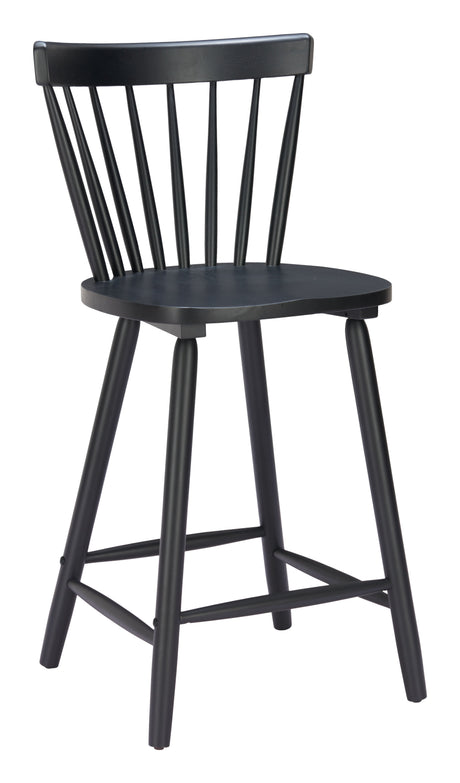Tyce Black Counter Stool (Set of 2) by Zuomod at Eve Furniture