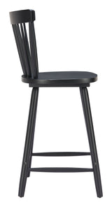 Tyce Black Counter Stool (Set of 2) by Zuomod at Eve Furniture