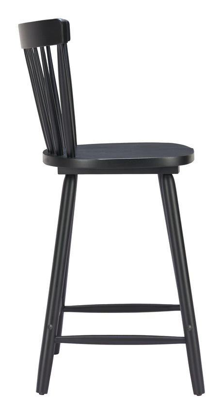Tyce Black Counter Stool (Set of 2) by Zuomod at Eve Furniture