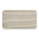 Tyche 55" Faux Travertine Indoor/Outdoor Concrete Rectangular Coffee Table by TOV Furniture at Eve Furniture
