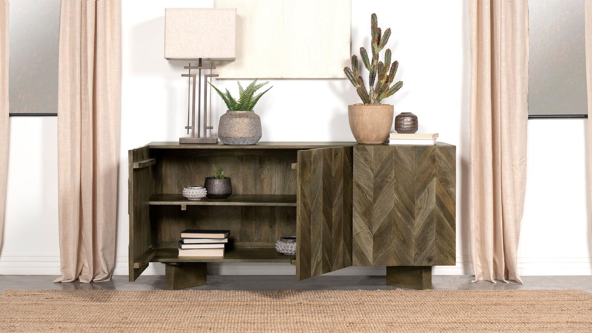 Tyler 3-door Dining Sideboard Server Mango Brown